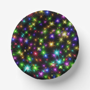 Bols En Carton Motif de rayons d'étoile de Noël multicolore