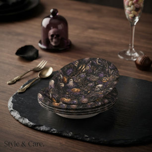 Bols En Carton Motif effrayant Halloween gothique vintage