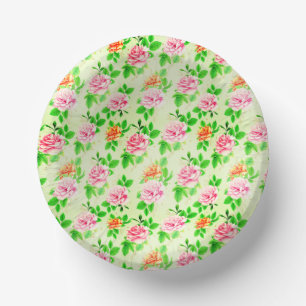 Bols En Carton Motif élégant de roses florales feuilles vertes-23