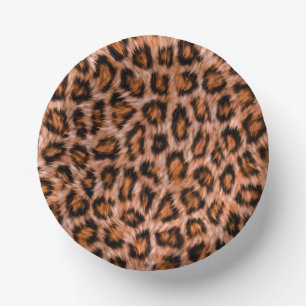 Bols En Carton Motif Fourrure Marron Chat Léopard Jaguar