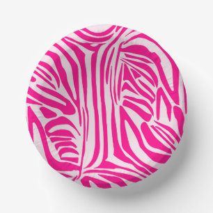 Bols En Carton Motif imprimé zèbre rose