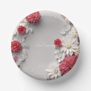 Bols En Carton Motifs de fleurs sur les cuves de papier