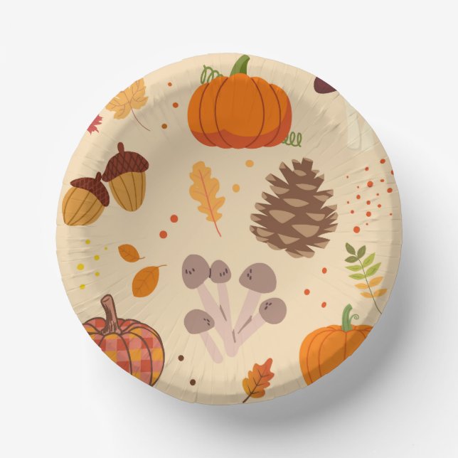 Bols En Carton Nature d'automne (Recto)