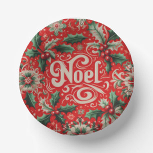 Bols En Carton Noel rouge et vert