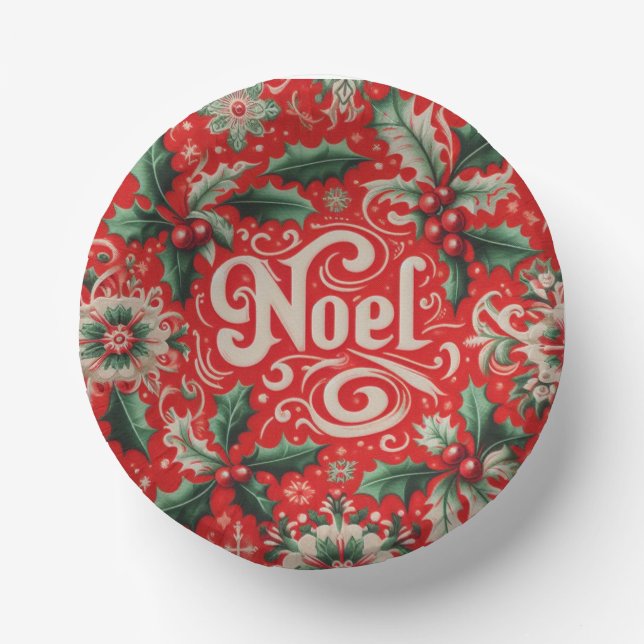 Bols En Carton Noel rouge et vert (Recto)