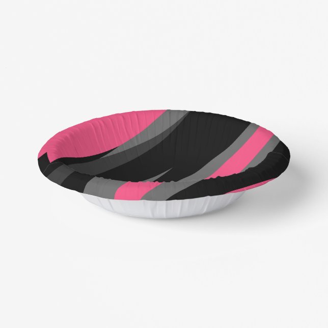 Bols En Carton Noir rose et gris (Angulaire)