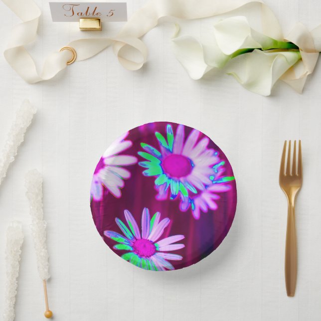 Bols En Carton Oxeye Daisy Meadow Pop Art Style (Mariage)