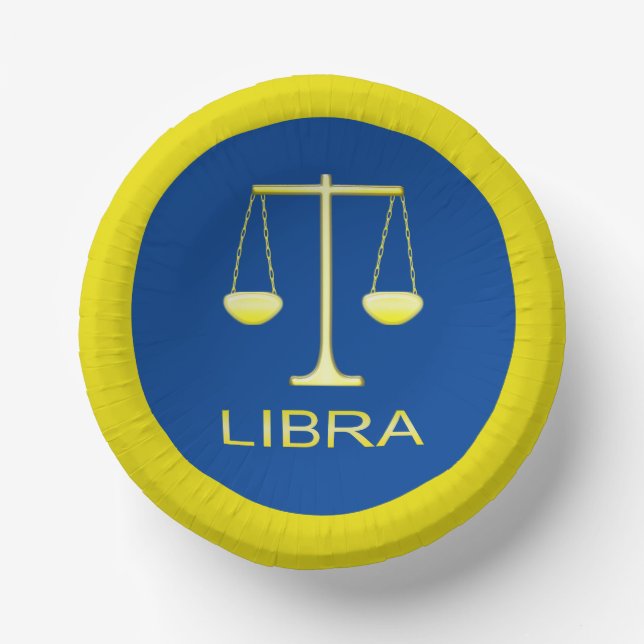 Bols En Carton Panneau étoile Balance dorée de Libra (Recto)
