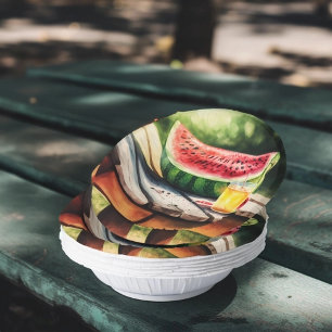 Bols En Carton Pâque Sur Table De Pique-Nique