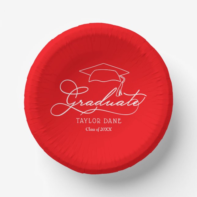 Bols En Carton Parti de la graduation rouge (Recto)
