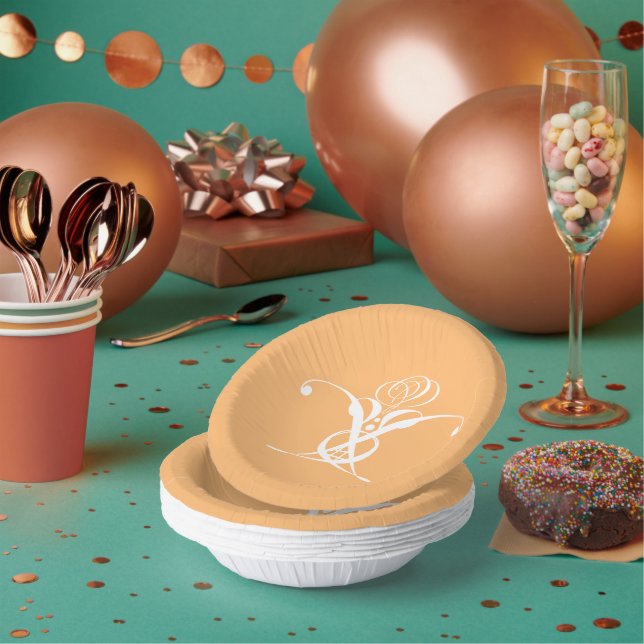 Bols En Carton Peach Retro White Flourd Rose (Multi)