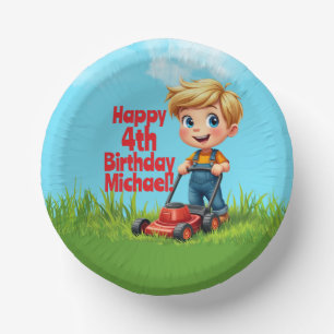 Bols En Carton Pelouse Mower Anniversaire Plaques de papier Bowl