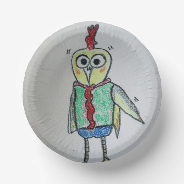 Bols En Carton Plaque de papier de poulet (Recto)