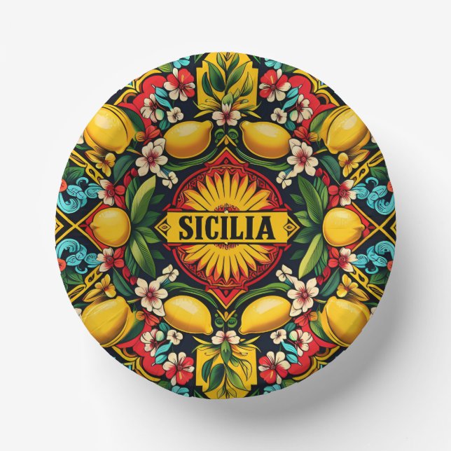 Bols En Carton Plaque papier sicilienne Sicilia (Recto)