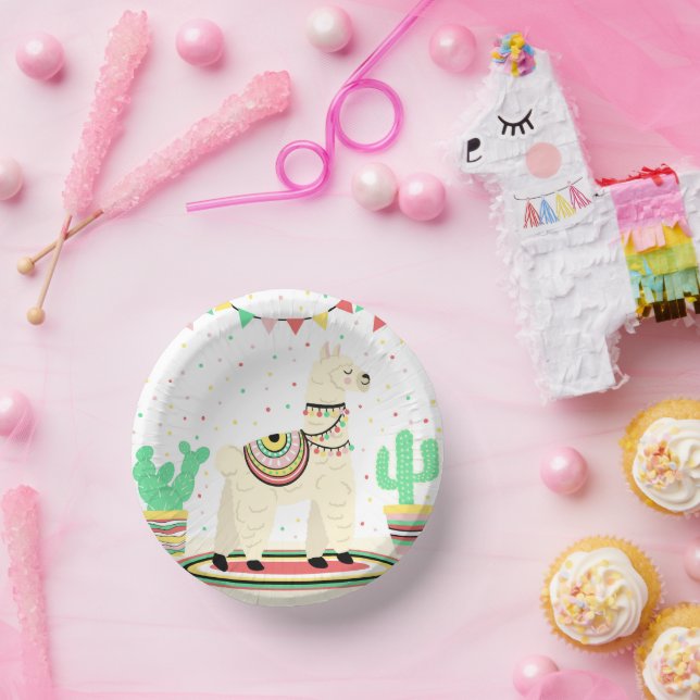 Bols En Carton Plaques de papier pour fête d'anniversaire de Llam (Fête)