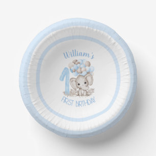 Bols En Carton Premier Anniversaire Boy Cute Elephant Paper Bowle