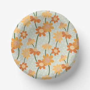 Bols En Carton Pretty retro muted 1970 s flowers