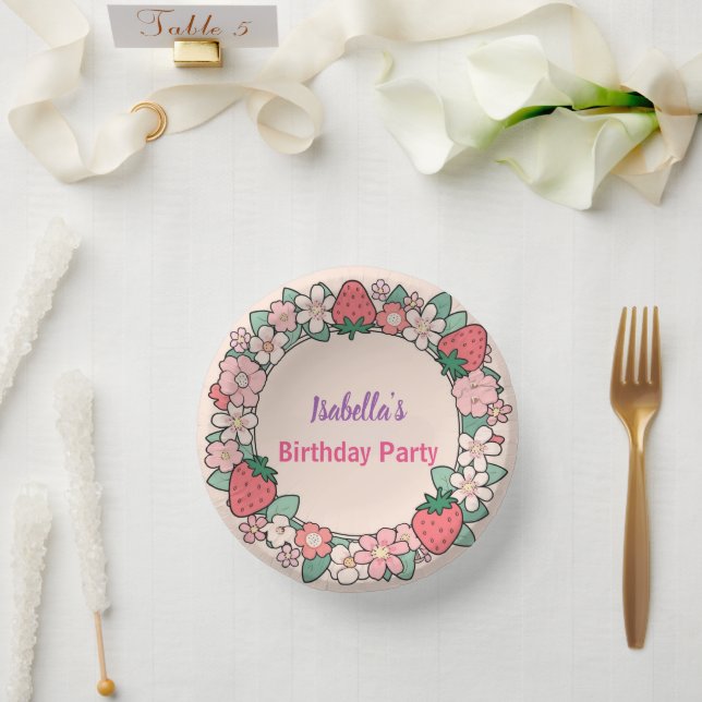 Bols En Carton Red Strawberry Daisy fête d'anniversaire pour elle (Mariage)