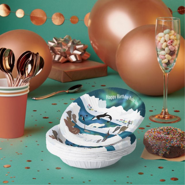 Bols En Carton Renne polaire arctique Walrus Orca Narwhal Fox (Multi)