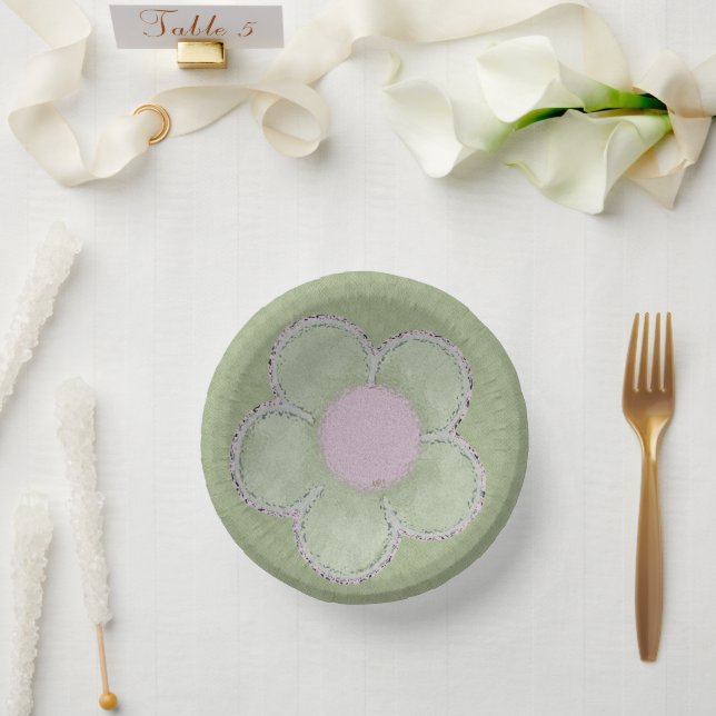 Bols En Carton Sage des fleurs d'été (Mariage)