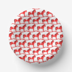Bols En Carton Scandinave Noël Cheval Rocking Motif