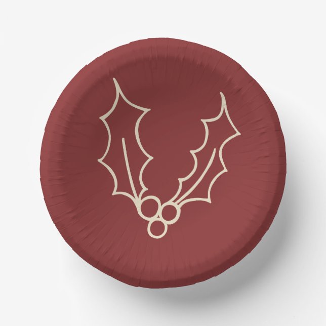 Bols En Carton Simply Christmas Collection - Holly (Recto)