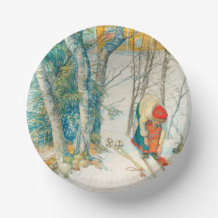 Bols En Carton Ski d'hiver par Carl Larsson