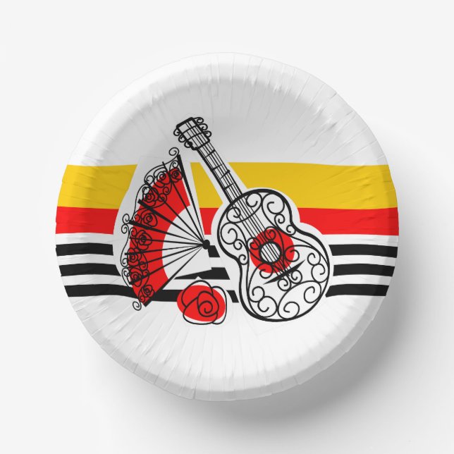 Bols En Carton Stripe classique des Souvenirs espagnols (Recto)