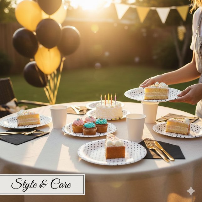 Bols En Carton Stylish Pink 7" Paper Bowl Plate with Black Dots (Stylish Pink 7 Paper Bowl Plate with Black Dots)