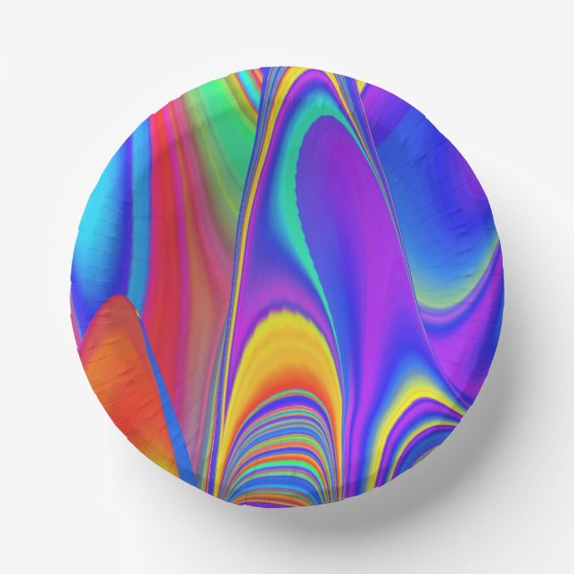 Bols En Carton Summerfeel, Rainbowart 3D Abstrait (Recto)