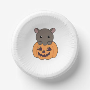 Bols En Carton Tapir En Citrouille Cute Tapire Happy Halloween