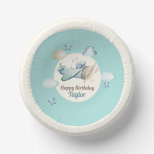 Bols En Carton Thème de l'aviation mignonne Toddler Boy's Birthda