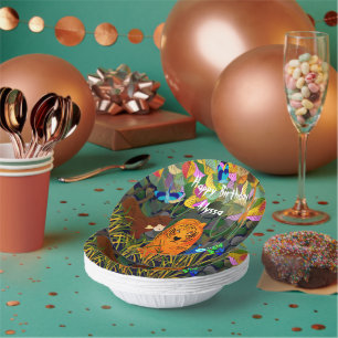 Bols En Carton Tigre de la Jungle asiatique Soleil Ours Peacock S
