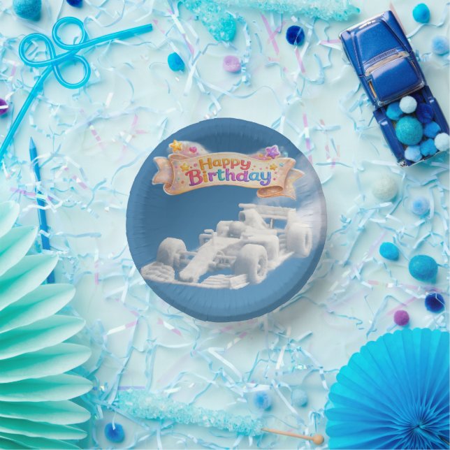 Bols En Carton Titre joyeux anniversaire carte de course nuage as (Fête)