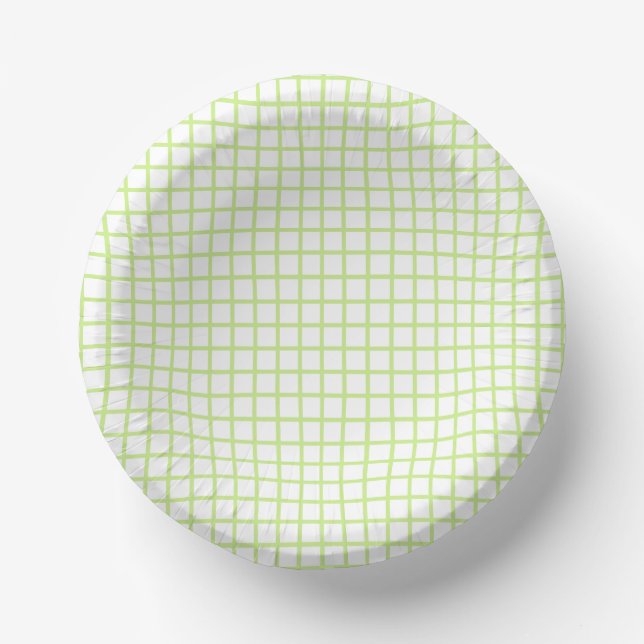 Bols En Carton Trellis Spring Green - Blanc (Recto)