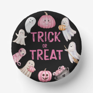 Bols En Carton Trick Or Three Halloween Ghost 3e Anniversaire