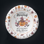 Bols En Carton Un bébé brasse Jack-O-Lanterne Douche Halloween<br><div class="desc">Un Baby shower "Un bébé est en train de brasser" mignon avec un jack-o-lanterne dans un casquette de sorcière disquette entouré de cupcakes, potion, lollipops et bonbon d'Halloween sous la lune et les étoiles. Tout ce qui est nécessaire est la Maman-to-Be pour rendre cette conception complète. Conception composite par Holiday...</div>