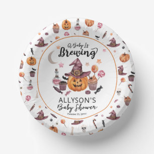 Bols En Carton Un bébé brasse Jack-O-Lanterne Douche Halloween