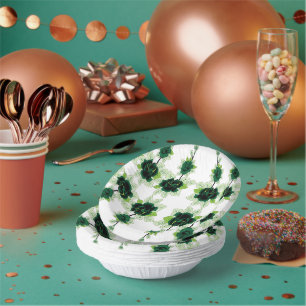 Bols En Carton un bouquet de fleurs vertes sur un arrière - plan 