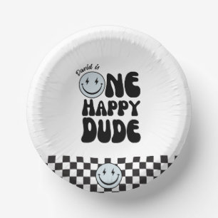 Bols En Carton Un joyeux Dude bleu joyeux visage anniversaire