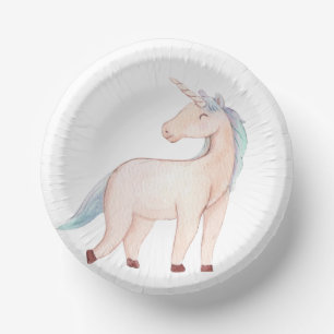 Bols En Carton Unicorne fête d'anniversaire