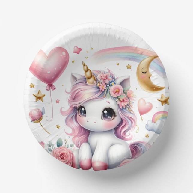 Bols En Carton Unicorne rose (Recto)