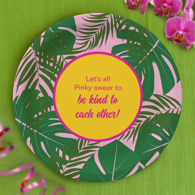 Bols En Carton Vacances de validation Pinky (As a bowl or plate this design compliments all our PINK VALIDATION VACATION items,)