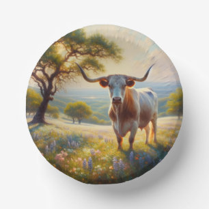 Bols En Carton Vache à landes du printemps du Texas