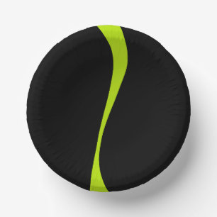 Bols En Carton Vagues simples 2 en vert citron et noir