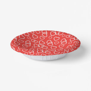 Bols En Carton Valentine Hearts Paper Bowl