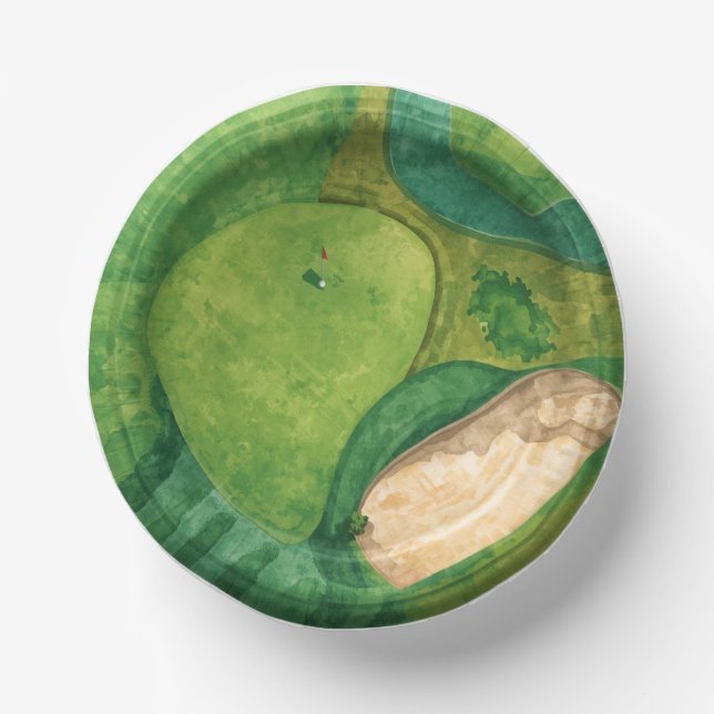 Bols En Carton Vert de putting de parcours de golf  (Recto)
