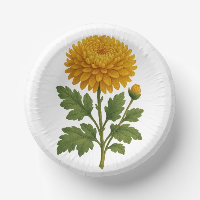 Bols En Carton Vintage Chrysanthemum (Recto)