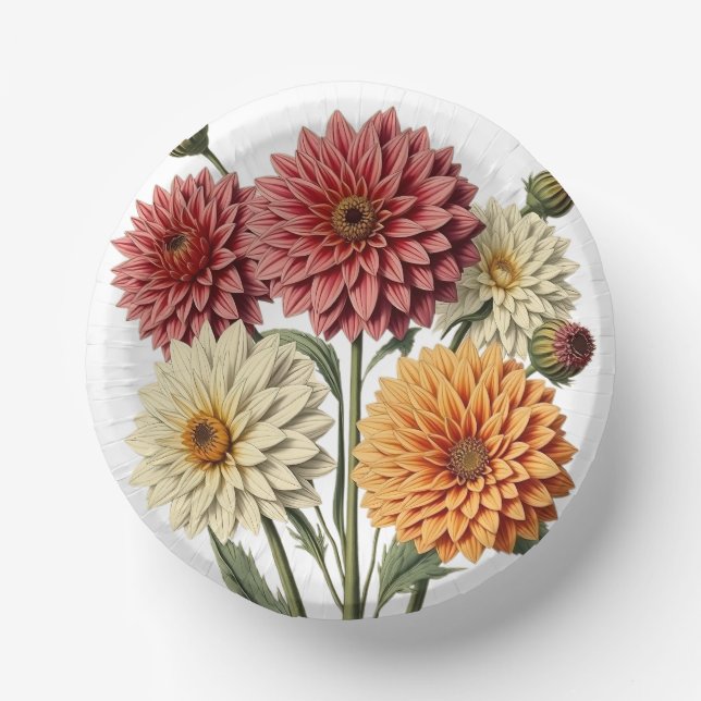 Bols En Carton Vintage Dahlia (Recto)