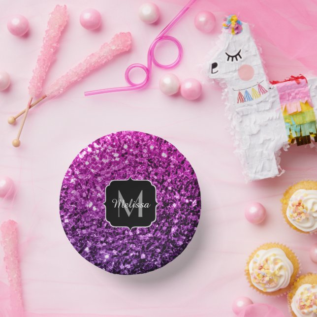 Bols En Carton Violet rose ombre faux parties scintillant scintil (Fête)